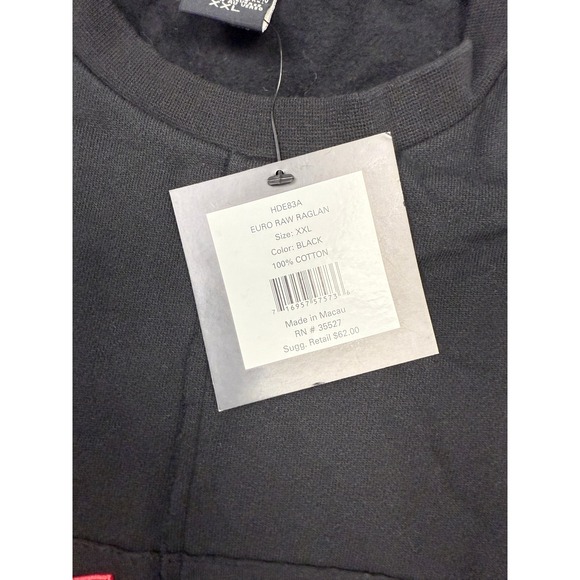 Vintage Marithe Francois Girbaud Black Euro Raw Raglan Crewneck T shirt 3XL - Picture 8 of 10